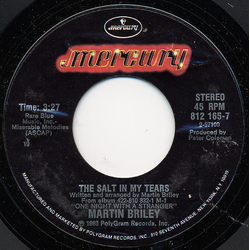 Martin Briley The Salt In My Tears Vinyl 7" USED