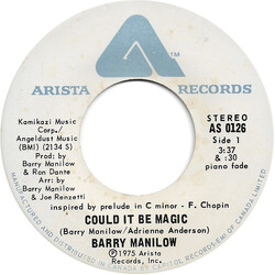 Barry Manilow Could It Be Magic Vinyl 7" USED