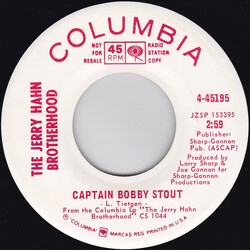 The Jerry Hahn Brotherhood Captain Bobby Stout USED VINYL 7INCH 45 RPM PROMO