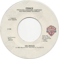 Prince Delirious USED VINYL 7INCH 45 RPM SINGLE