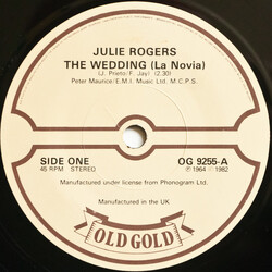 Julie Rogers / Stuart Gillies The Wedding (La Novia) / Amanda USED VINYL 7INCH 45 RPM SINGLE