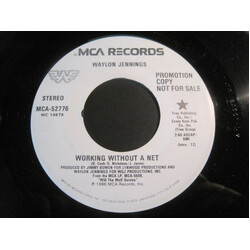 Waylon Jennings Working Without A Net Vinyl 7" USED