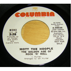 Mott The Hoople The Golden Age Of Rock 'N' Roll Vinyl 7" USED