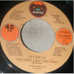 Utopia (5) The Very Last Time (Edit) USED VINYL 7INCH PROMO STEREO MONO