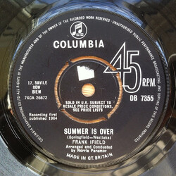 Frank Ifield Summer Is Over USED VINYL 7INCH 45 RPM SINGLE