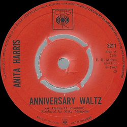 Anita Harris Anniversary Waltz Vinyl 7" USED