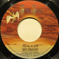 Bad Company (3) Young Blood USED VINYL 7INCH 45 RPM SINGLE STYRENE STEREO
