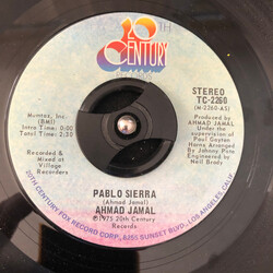Ahmad Jamal Pablo Sierra/Reggae USED VINYL 7INCH 45 RPM SINGLE