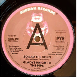 Gladys Knight And The Pips So Sad The Song Vinyl 7" USED