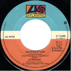 Cerrone Supernature USED VINYL 7INCH 45 RPM