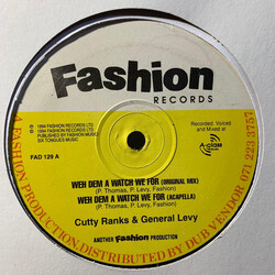 Cutty Ranks / General Levy Weh Dem A Watch We For USED VINYL 12INCH 45 RPM