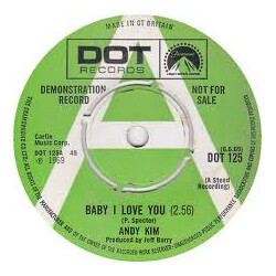 Andy Kim Baby I Love You USED VINYL 7INCH SINGLE PROMO