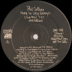 Phil Collins Hang In Long Enough VINYL 12" USED