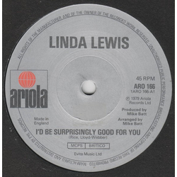 Linda Lewis I'd Be Surprisingly Good For You Vinyl 7" USED