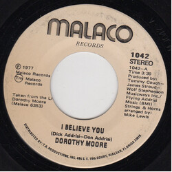 Dorothy Moore I Believe You USED VINYL 7INCH 45 RPM