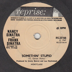 Nancy Sinatra / Frank Sinatra Somethin' Stupid USED VINYL 7INCH 45 RPM SINGLE