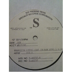 Ice-T Gotta Lotta Love Vinyl 12" USED