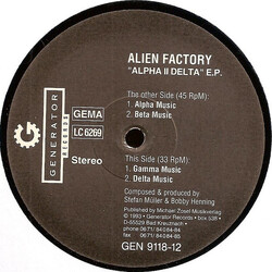 Alien Factory Alpha II Delta E.P. USED VINYL 12INCH 33 S RPM 45 RPM EP STEREO