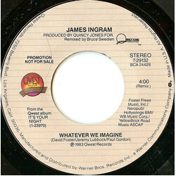 James Ingram Whatever We Imagine USED VINYL 7INCH 45 RPM PROMO