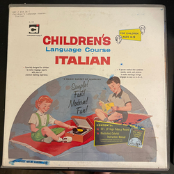 No Artist Conversa-phone Children's Language Course, Italian Vinyl LP USED