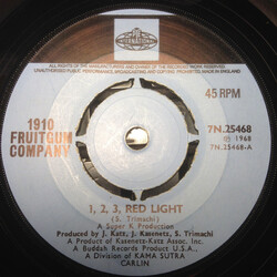 1910 Fruitgum Company 1, 2, 3, Red Light USED VINYL 7INCH 45 RPM