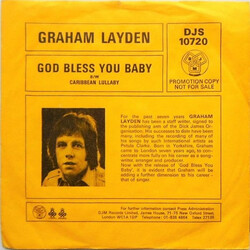 Graham Layden God Bless You Baby / Caribbean Lullaby USED VINYL 7INCH 45 RPM PROMO STEREO