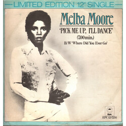 Melba Moore Pick Me Up, I'll Dance / Where Did You Ever Go USED VINYL 12INCH 45 RPM SINGLE LIMITED EDITION