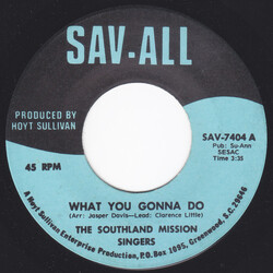 The Southland Mission Singers What You Gonna Do USED VINYL 7INCH SINGLE