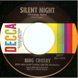 Bing Crosby Silent Night (Christmas Hymn) / Adeste Fideles (Oh, Come, All Ye Faithful) USED VINYL 7INCH 45 RPM REISSUE REPRESS