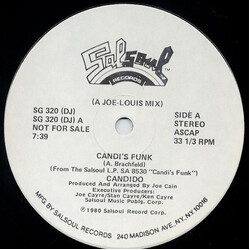 Candido Candi's Funk USED VINYL 12INCH 33 S RPM SINGLE PROMO STEREO