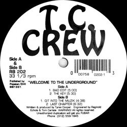 TC Crew Welcome To The Underground USED VINYL 12INCH 33 S RPM