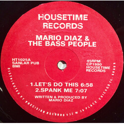 Mario Diaz / The Bass People Let's Do This USED VINYL 12INCH 45 RPM
