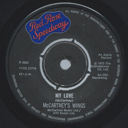 Paul McCartney & Wings My Love USED VINYL 7INCH 45 RPM SINGLE