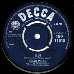 Brian Poole & The Tremeloes Blue USED VINYL 7INCH 45 RPM