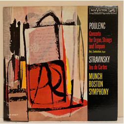 Francis Poulenc / Igor Stravinsky / Boston Symphony Orchestra / Charles Munch / Berj Zamkochian Concerto In G Minor For Organ, Strings And Timpani / J