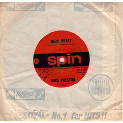 Mike Preston Dear Heart USED VINYL 7INCH 45 RPM SINGLE