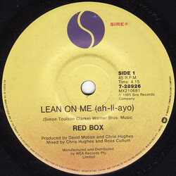 Red Box Lean On Me USED VINYL 7INCH 45 RPM