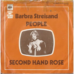 Barbra Streisand People / Second Hand Rose Vinyl 7" USED