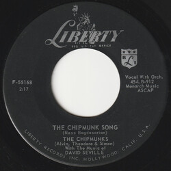 The Chipmunks The Chipmunk Song / Almost Good USED VINYL 7INCH SINGLE 45 RPM