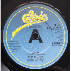 The Quick Zulu USED VINYL 7INCH 45 RPM PROMO