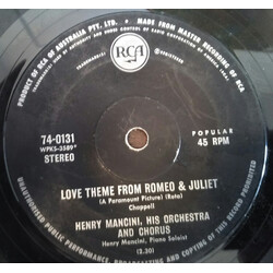 Henry Mancini And His Orchestra And Chorus Love Theme From Romeo & Juliet / The Windmills Of Your Mind USED VINYL 7INCH 45 RPM SINGLE