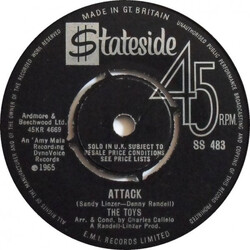 The Toys Attack USED VINYL 7INCH 45 RPM SINGLE
