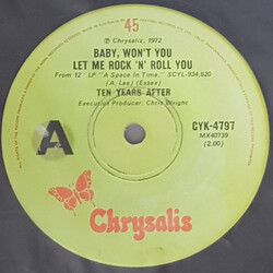 Ten Years After Baby Won't You Let Me Rock 'N' Roll You USED VINYL 7INCH SINGLE