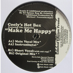 Cooly's Hot Box / Jigmastas Make Me Happy USED VINYL 12INCH LIMITED EDITION PROMO