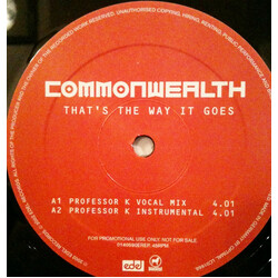 Commonwealth That's The Way It Goes USED VINYL 12INCH SINGLE PROMO