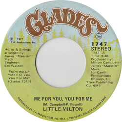 Little Milton Me For You, You For Me USED VINYL 7INCH 45 RPM STEREO