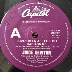 Juice Newton Love's Been A Little Bit Hard On Me USED VINYL 7INCH SINGLE 45 RPM