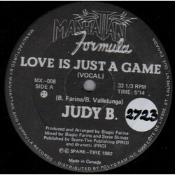 Judy B Love Is Just A Game USED VINYL 12INCH 33 S RPM