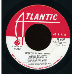 Aretha Franklin / The Dixie Flyers Don't Play That Song Vinyl 7" USED