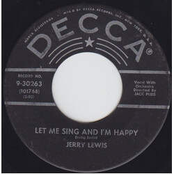 Jerry Lewis (3) Let Me Sing And I'm Happy USED VINYL 7INCH 45 RPM SINGLE